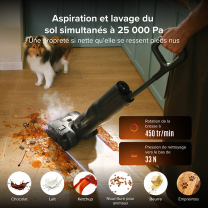 Aspirateur laveur Roborock F25 Steam avec vapeur et auto-nettoyage haute température