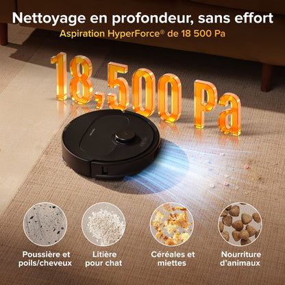 Roborock Qrevo S Pro Aspirateur robot- Aspiration de 18 500 Pa et station d’accueil multifonctionnelle