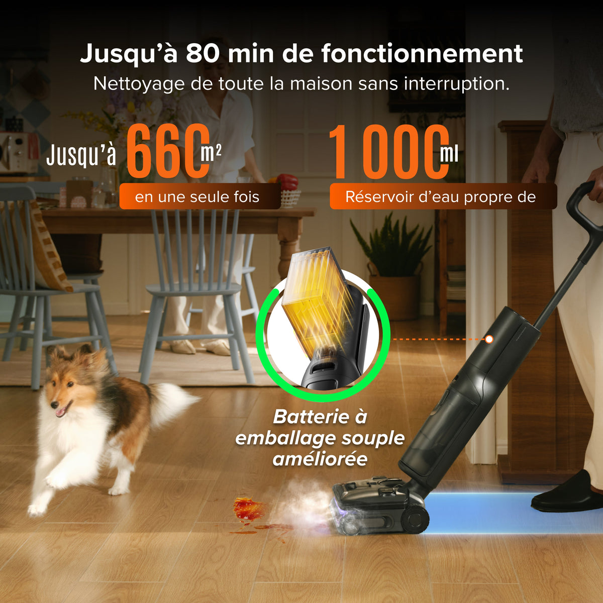 Aspirateur laveur Roborock F25 Steam avec vapeur et auto-nettoyage haute température