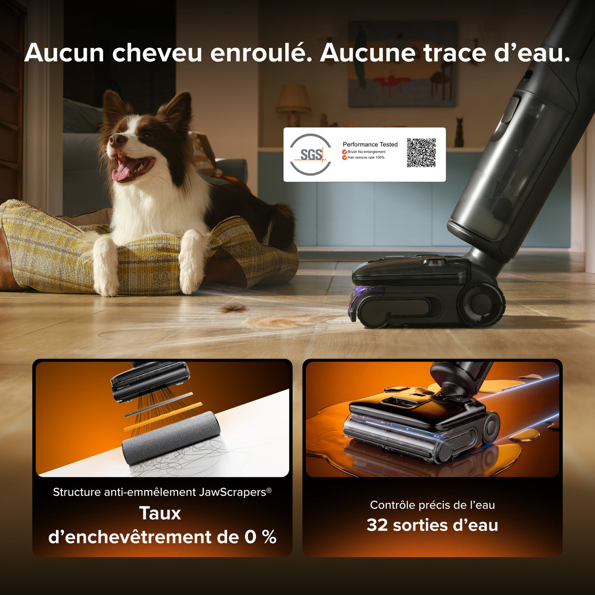 Aspirateur laveur Roborock F25 Steam avec vapeur et auto-nettoyage haute température