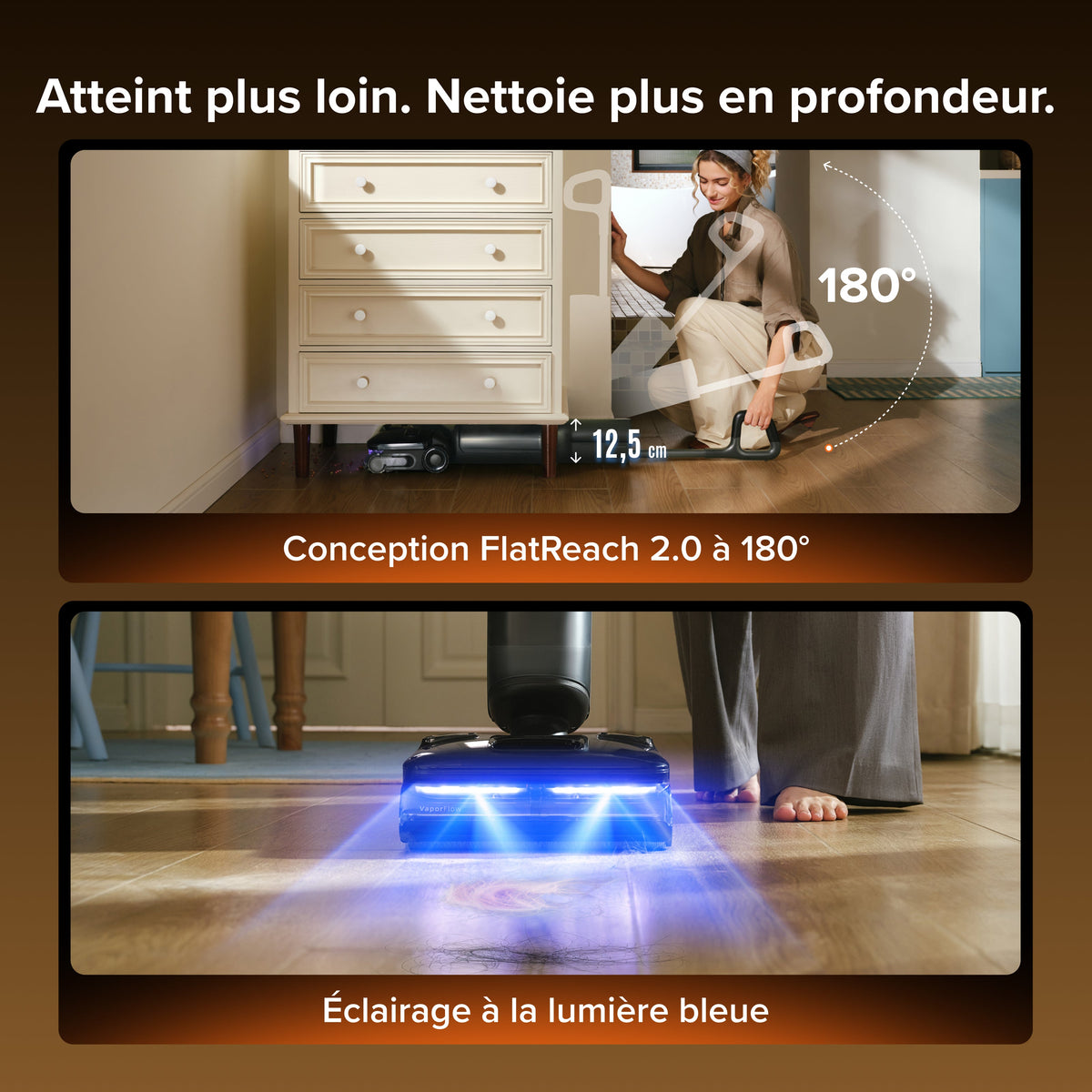 Aspirateur laveur Roborock F25 Steam avec vapeur et auto-nettoyage haute température