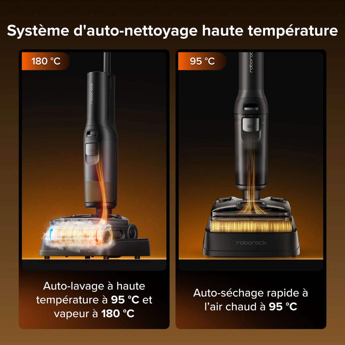 Aspirateur laveur Roborock F25 Steam avec vapeur et auto-nettoyage haute température