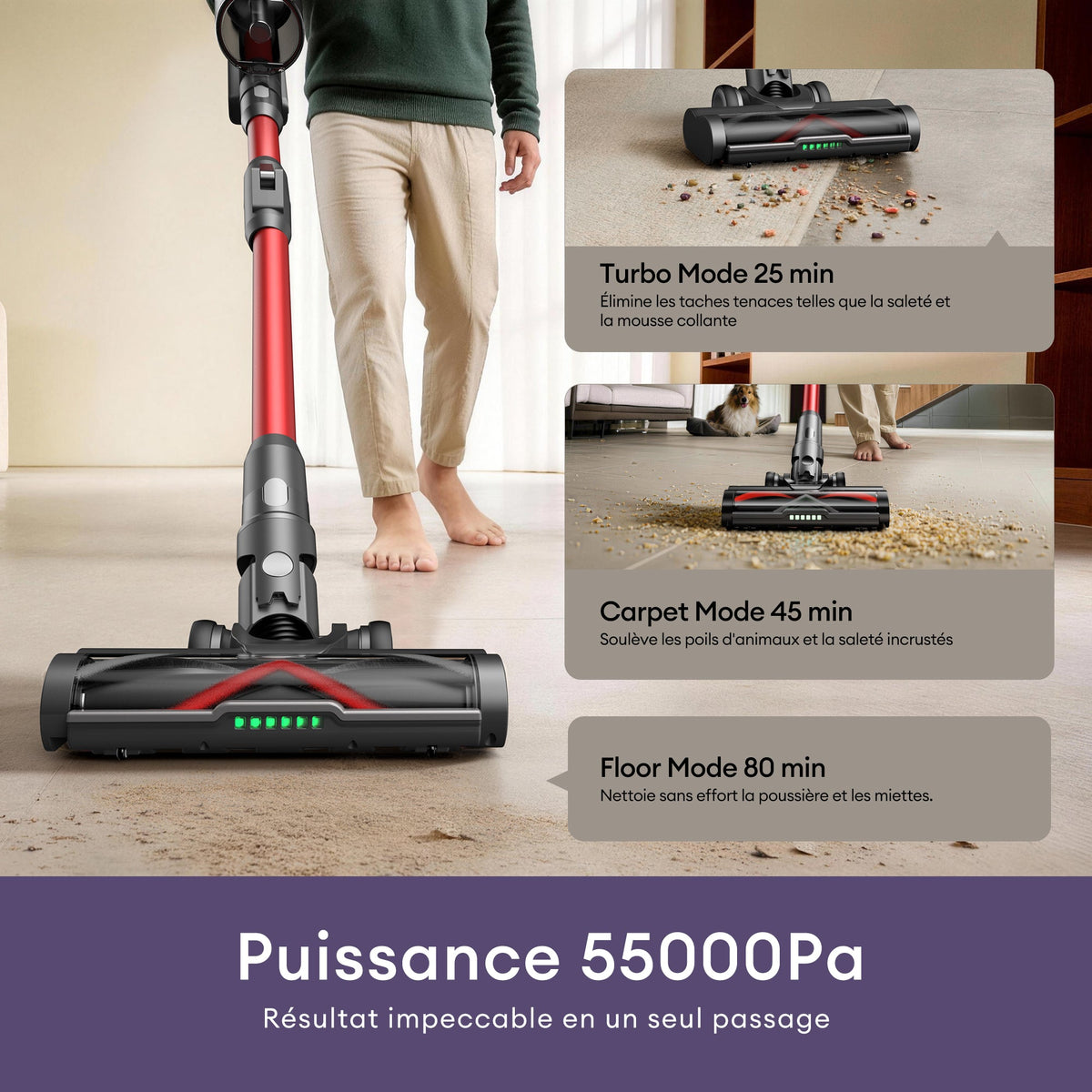 Ultenic U18 PowerPro Aspirateur-balai sans fil