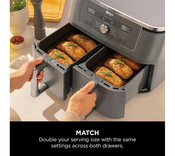 Ninja MAX DZ400UK – Friteuse sans huile 9,5 L à deux compartiments