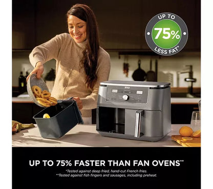Ninja MAX DZ400UK – Friteuse sans huile 9,5 L à deux compartiments