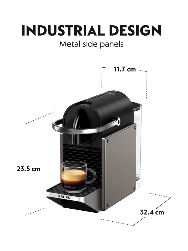 Nespresso Krups Pixie XN306T40 – Machine à café coloris titane