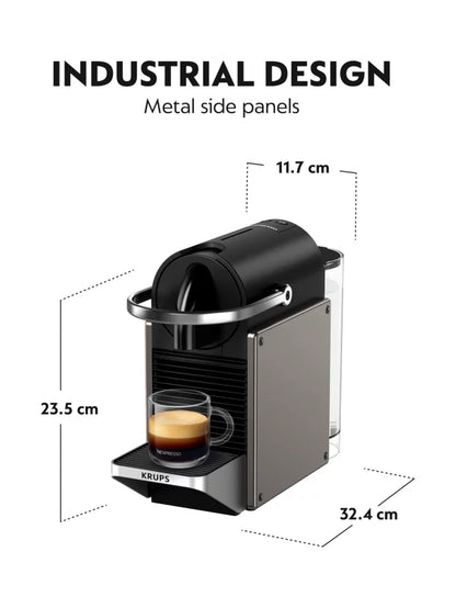 Nespresso Krups Pixie XN306T40 – Machine à café coloris titane