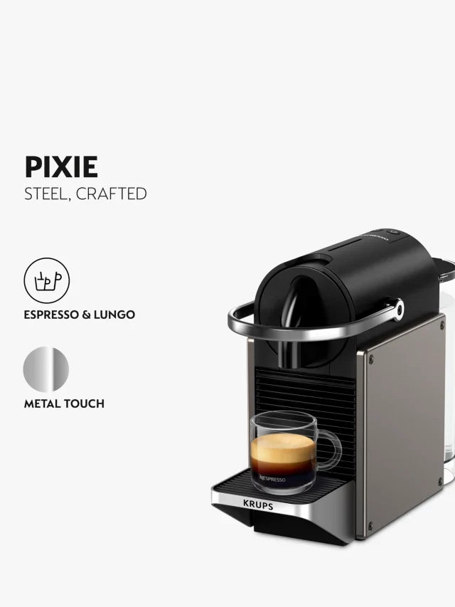 Nespresso Krups Pixie XN306T40 – Machine à café coloris titane