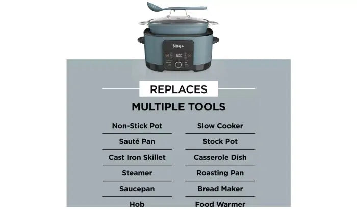 Ninja Foodi PossibleCooker MC1001UK – Multicuiseur 8-en-1 gris sel marin