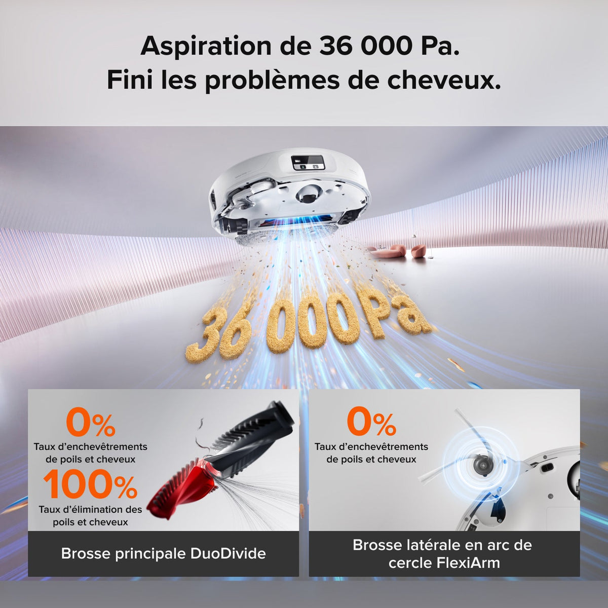 Aspirateur-laveur robot Roborock Saros 20 Neo avec nettoyage à la serpillière avec de l’eau chaude et station d’accueil intelligente