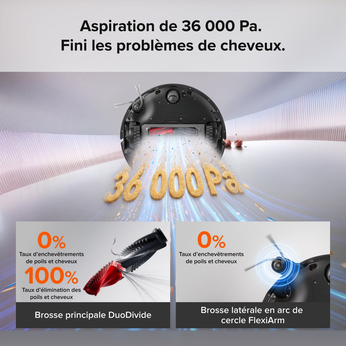 Aspirateur-laveur robot Roborock Saros 20 Neo avec nettoyage à la serpillière avec de l’eau chaude et station d’accueil intelligente
