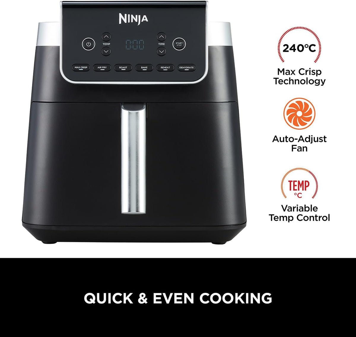 Ninja Max Pro AF180UK – Friteuse sans huile 6,2 L