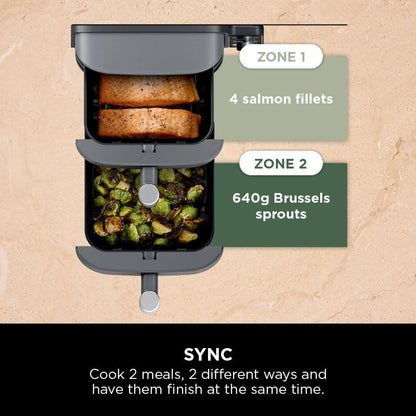 Ninja SL400UK – Friteuse sans huile à double niveau 9,5 L