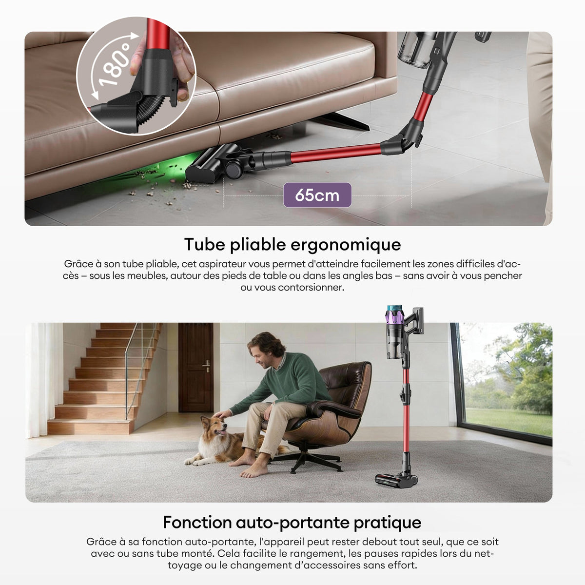 Ultenic U18 PowerPro Aspirateur-balai sans fil