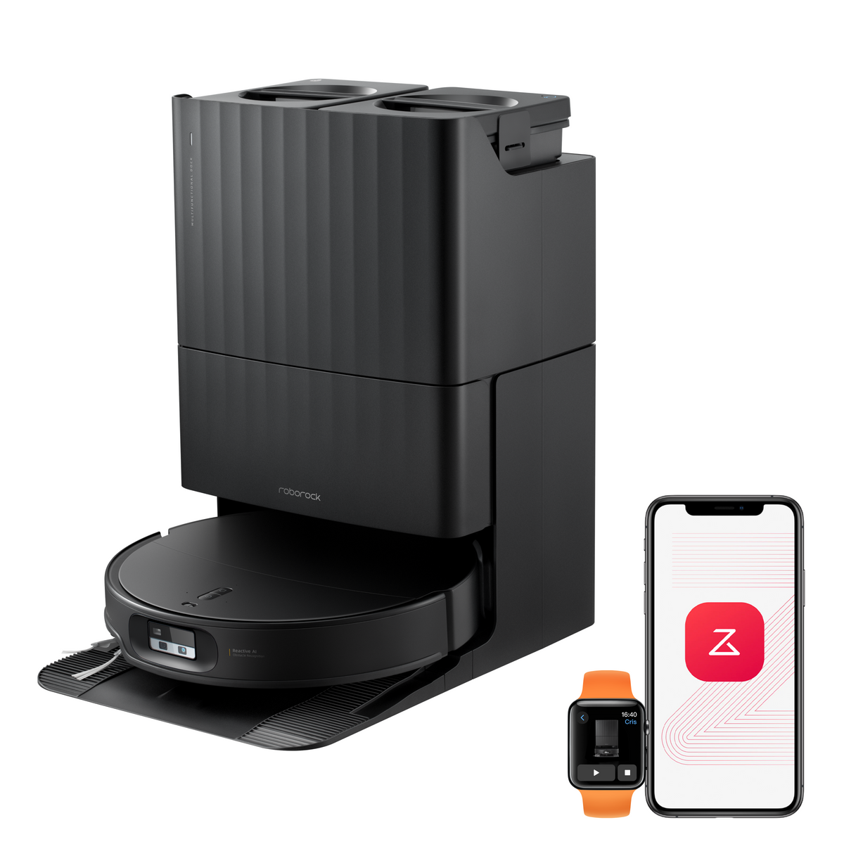 Roborock Qrevo Edge 2 - Puissance d’aspiration HyperForce de 25 000 Pa et double système anti-enchevêtrements