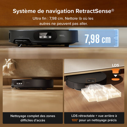 Roborock Qrevo Edge 2 - Puissance d’aspiration HyperForce de 25 000 Pa et double système anti-enchevêtrements