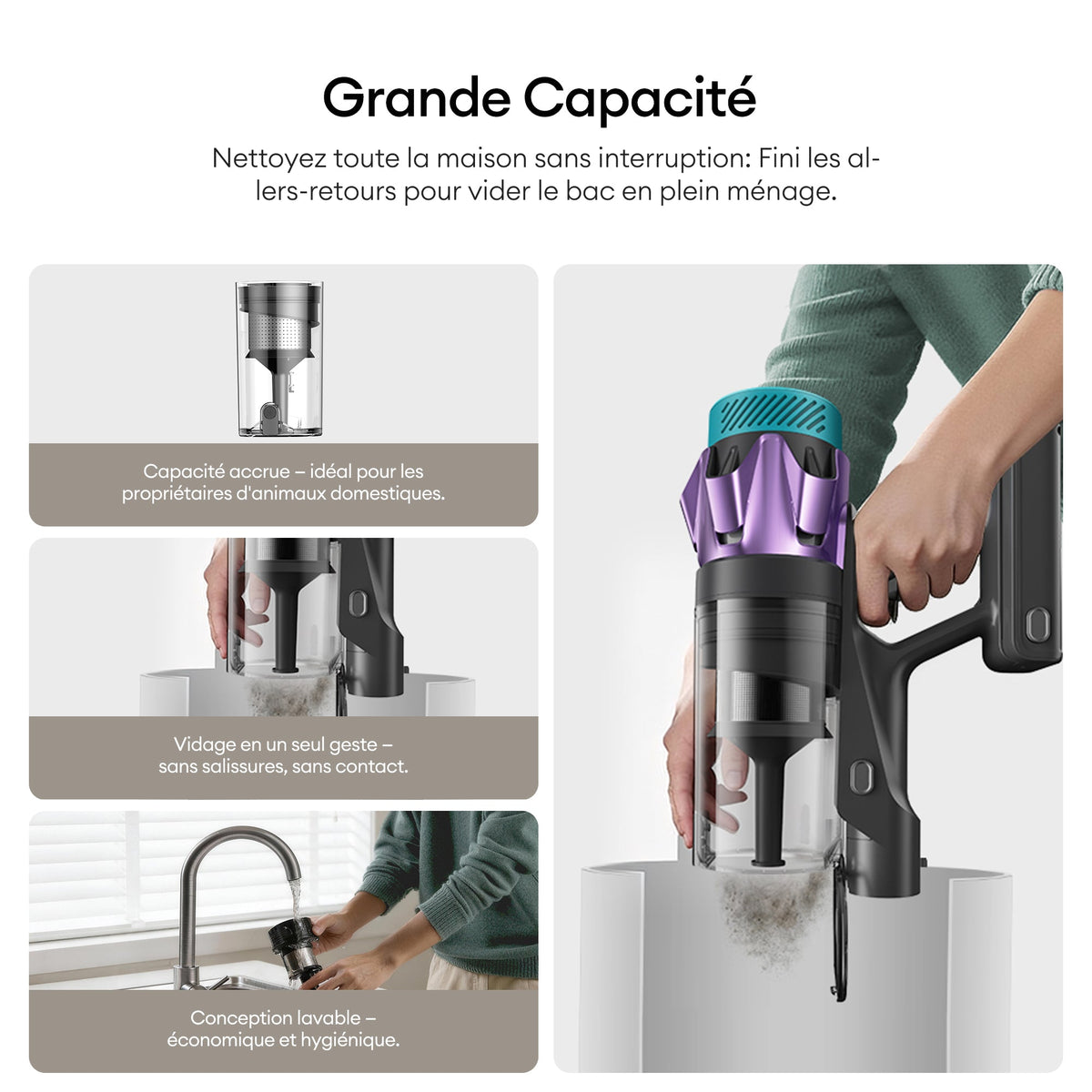 Ultenic U18 PowerPro Aspirateur-balai sans fil