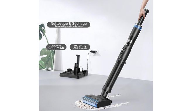 EziClean Cyclowash P12 – Aspirateur-laveur sans fil multifonction