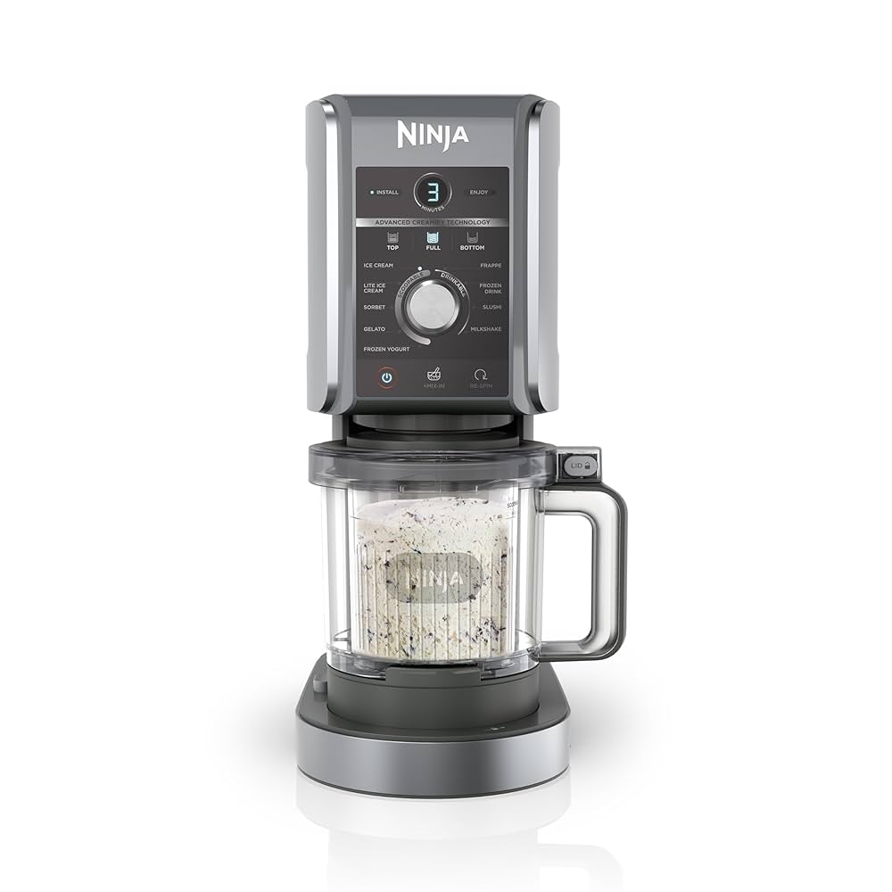 Ninja CREAMi Deluxe NC502EU – Machine à glaces et boissons glacées 10-en-1