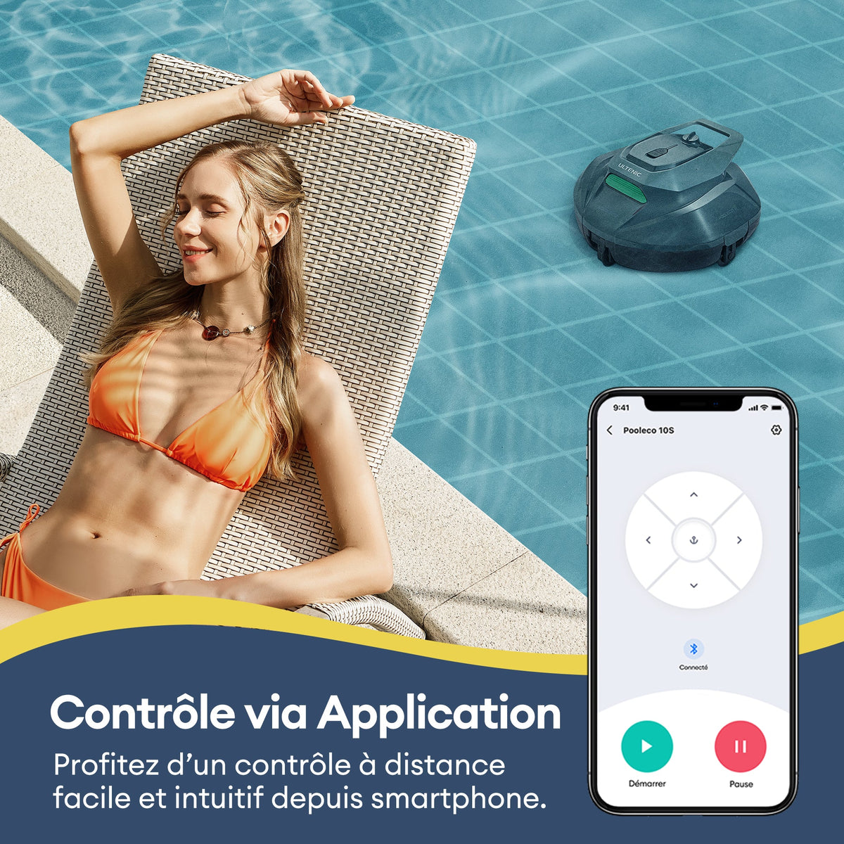 Ultenic Pooleco 10 série Robot nettoyeur de piscine sans fil
