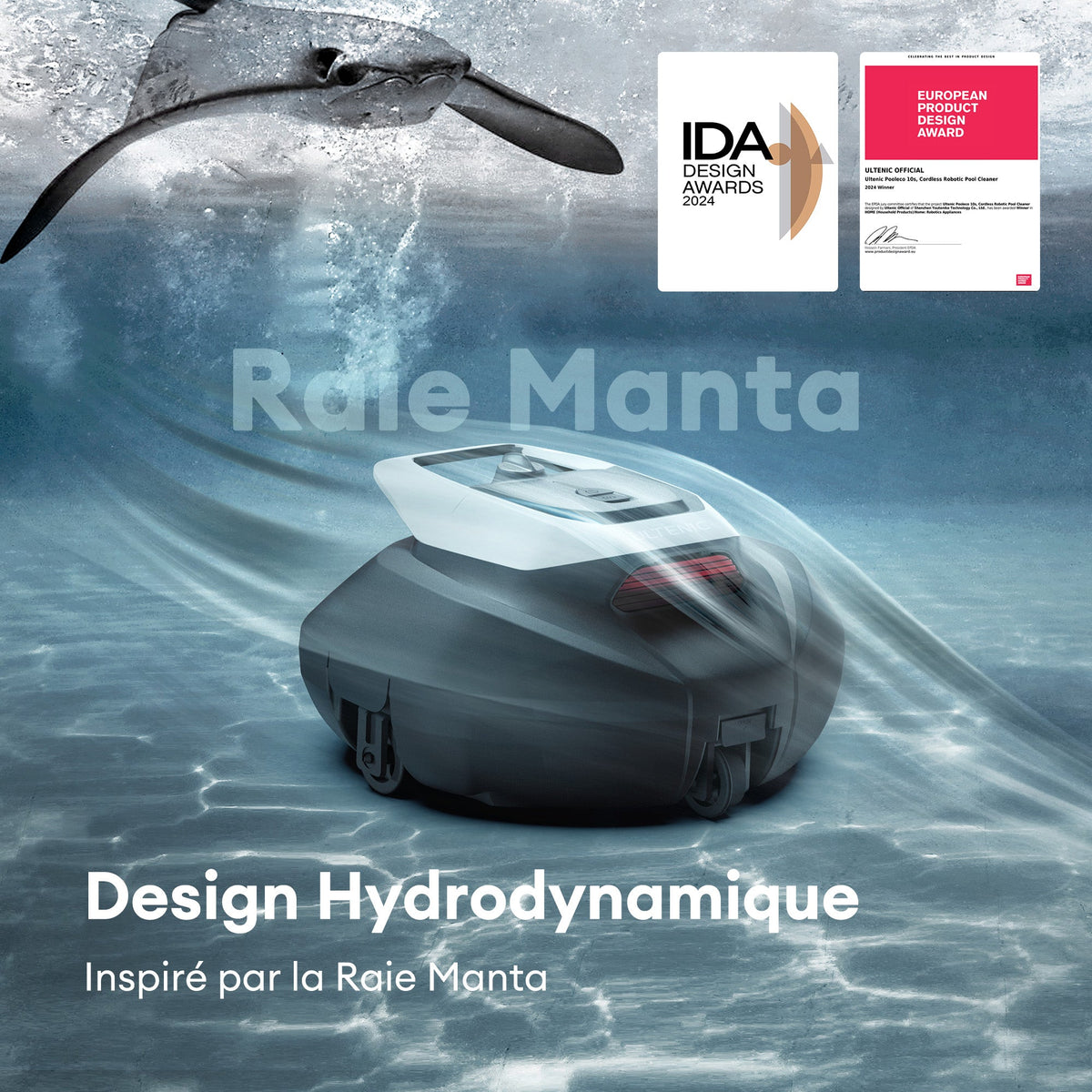 Ultenic Pooleco 10 série Robot nettoyeur de piscine sans fil