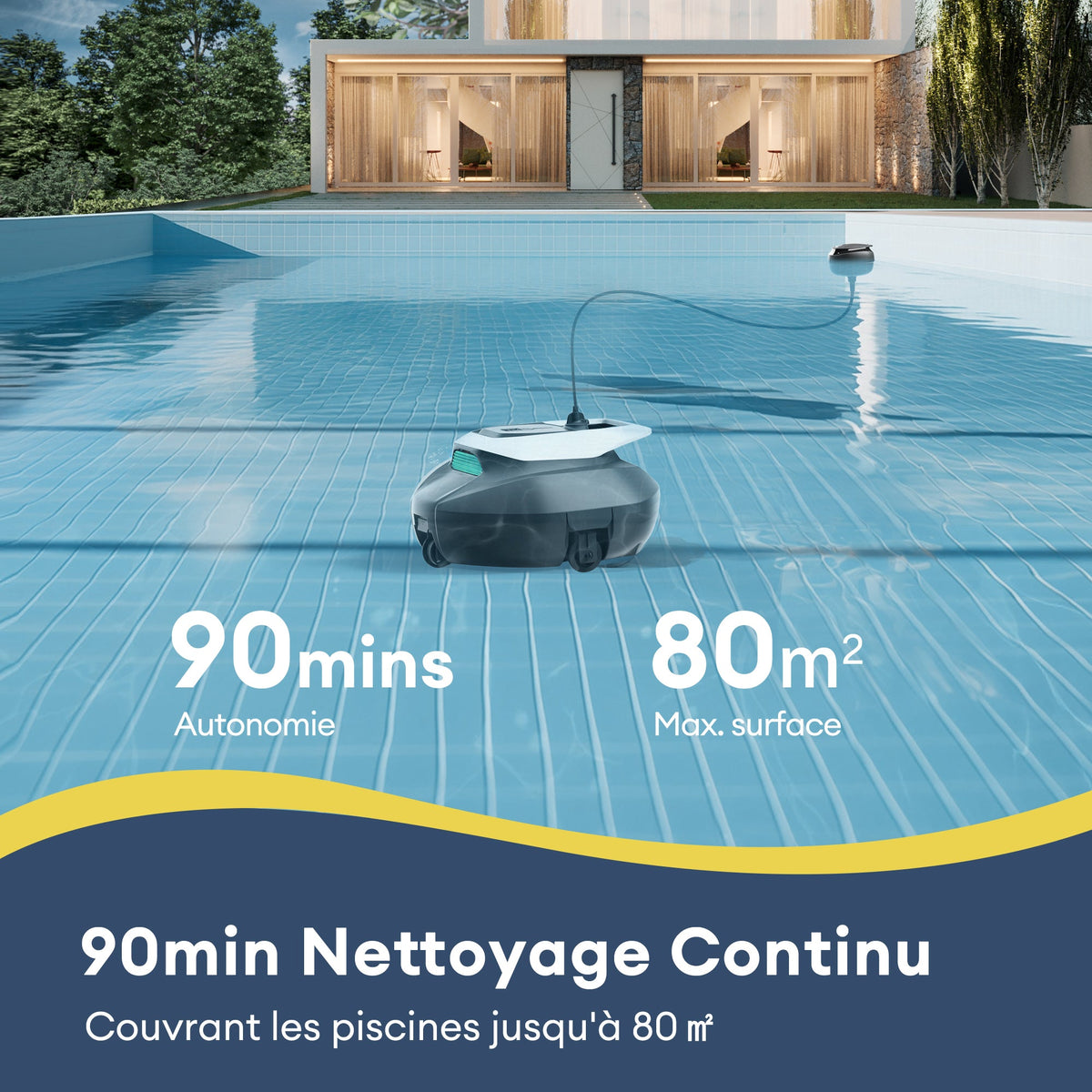 Ultenic Pooleco 10 série Robot nettoyeur de piscine sans fil