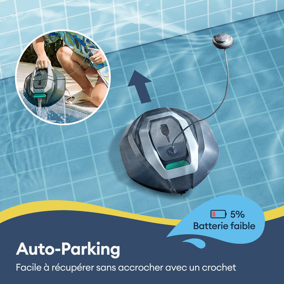 Ultenic Pooleco 10 série Robot nettoyeur de piscine sans fil
