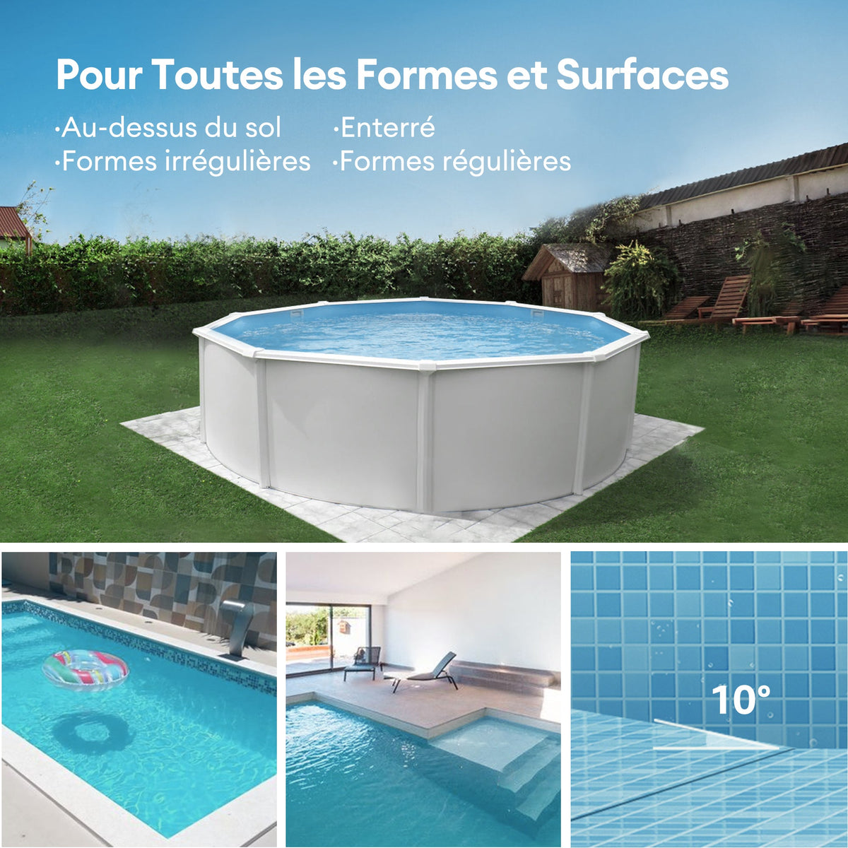 Ultenic Pooleco 10 série Robot nettoyeur de piscine sans fil