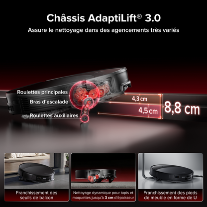 Roborock Saros 20 Robot aspirateur laveur 36 000 Pa avec AdaptiLift® Chassis 3.0