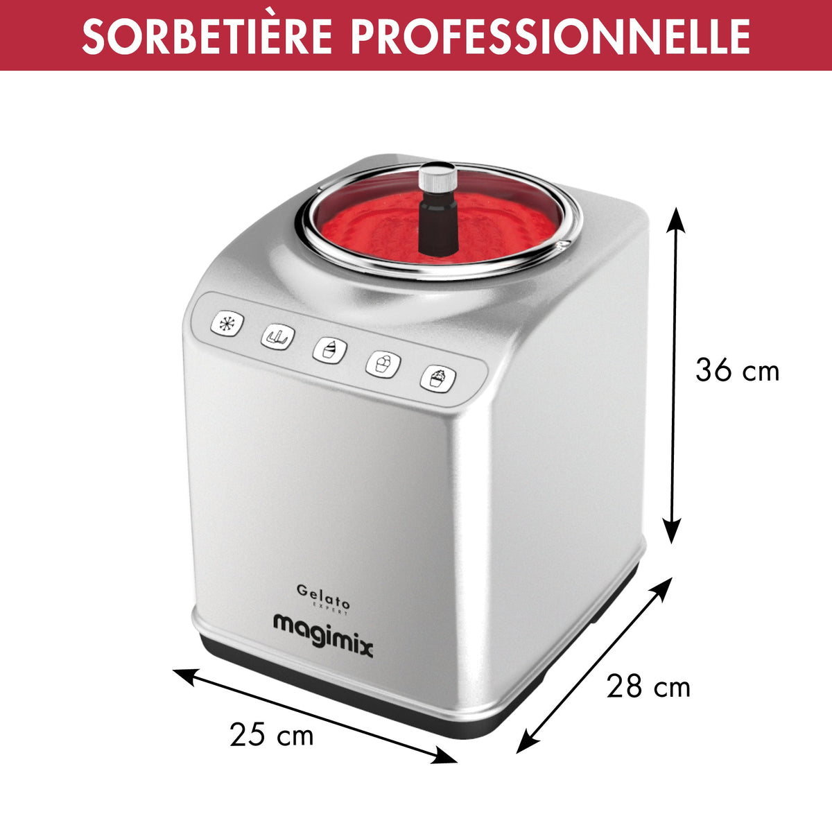 Magimix Gelato Expert 11680 – Turbine à glace avec groupe froid intégré