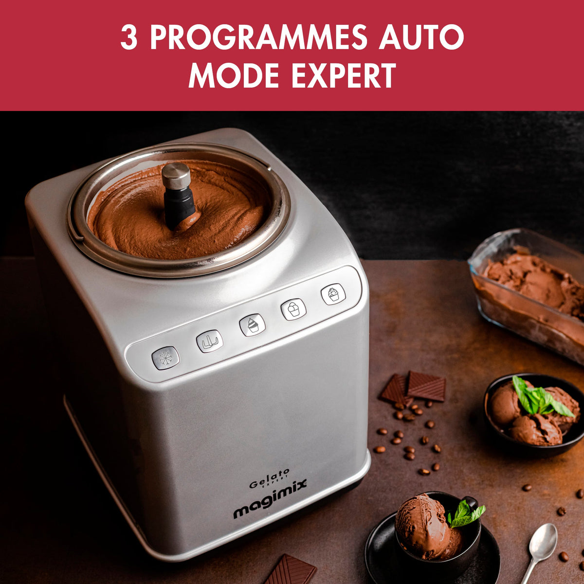 Magimix Gelato Expert 11680 – Turbine à glace avec groupe froid intégré