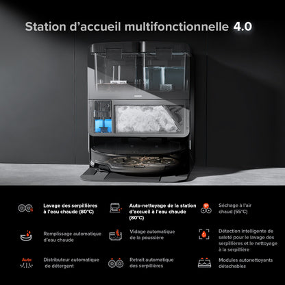 Roborock Saros 10R Robot aspirateur avec Station Multifonction 4.0