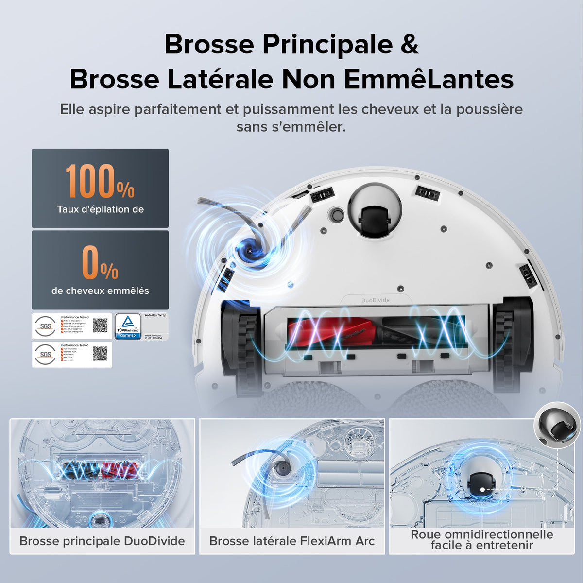 Roborock Qrevo Edge S5A robot aspirateur laveur avec station d’accueil multifonctionnelle 3.0