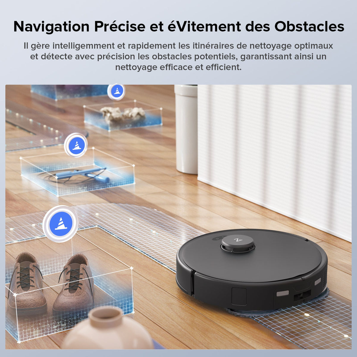 Roborock Qrevo Edge S5A robot aspirateur laveur avec station d’accueil multifonctionnelle 3.0