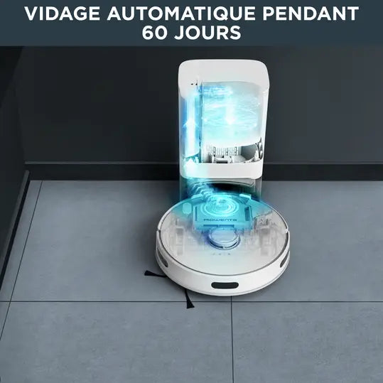 Rowenta X-Plorer Série 75 S+ RR8585WH – Robot aspirateur avec station de vidage