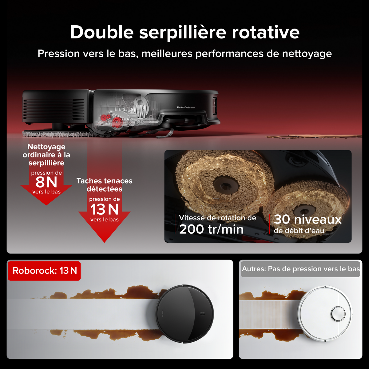 Roborock Saros 20 Robot aspirateur laveur 36 000 Pa avec AdaptiLift® Chassis 3.0