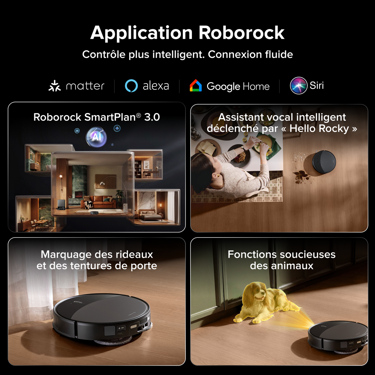 Roborock Saros 20 Robot aspirateur laveur 36 000 Pa avec AdaptiLift® Chassis 3.0