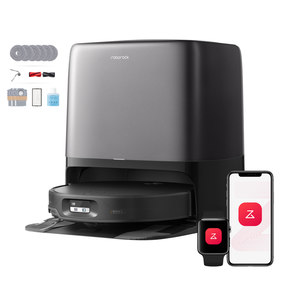 Aspirateur-laveur robot Roborock Saros 20 Neo avec nettoyage à la serpillière avec de l’eau chaude et station d’accueil intelligente