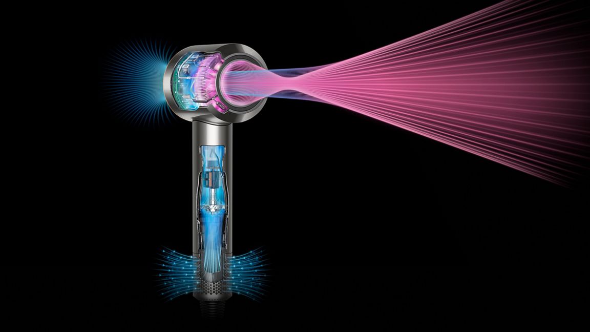 Sèche-cheveux Dyson Supersonic – Cheveux raides à ondulés – Bleu de Prusse/Cuivre – vue 3