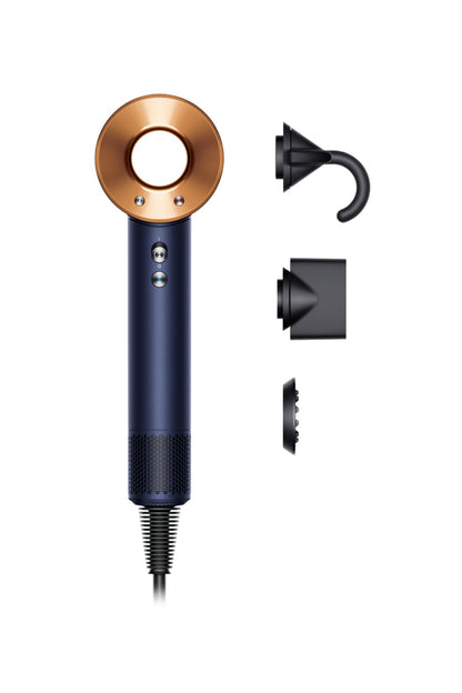 Sèche-cheveux Dyson Supersonic – Cheveux raides à ondulés – Bleu de Prusse/Cuivre