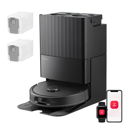 Roborock Qrevo S Pro Aspirateur robot- Aspiration de 18 500 Pa et station d’accueil multifonctionnelle
