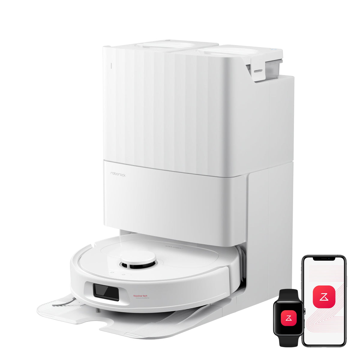 Roborock Qrevo S Pro Aspirateur robot- Aspiration de 18 500 Pa et station d’accueil multifonctionnelle