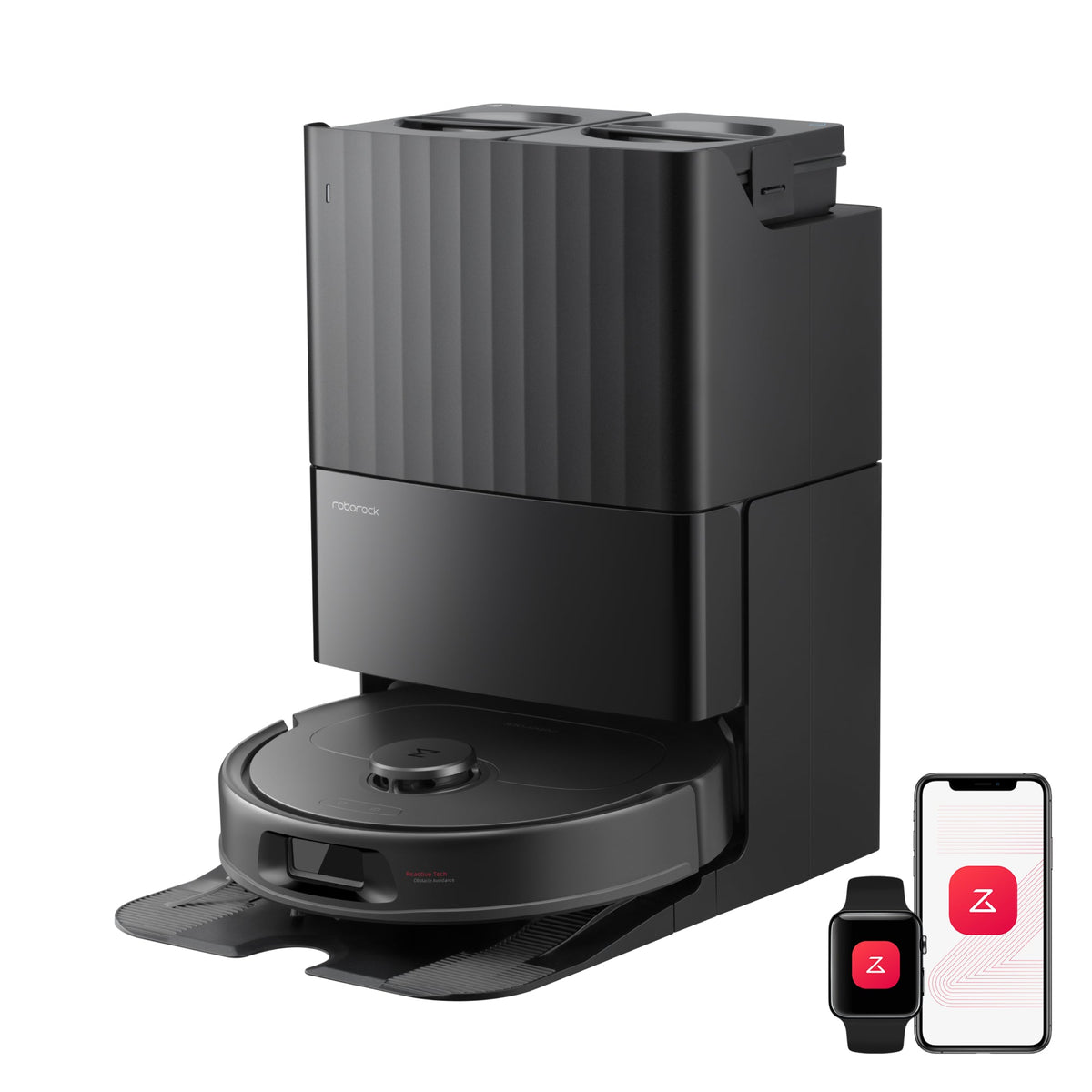 Roborock Qrevo S Pro Aspirateur robot- Aspiration de 18 500 Pa et station d’accueil multifonctionnelle
