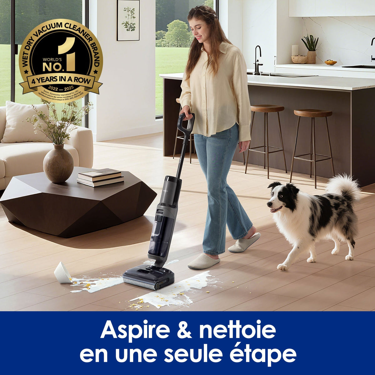 Tineco FLOOR ONE i6 Stretch Aspirateur Sec et Humide