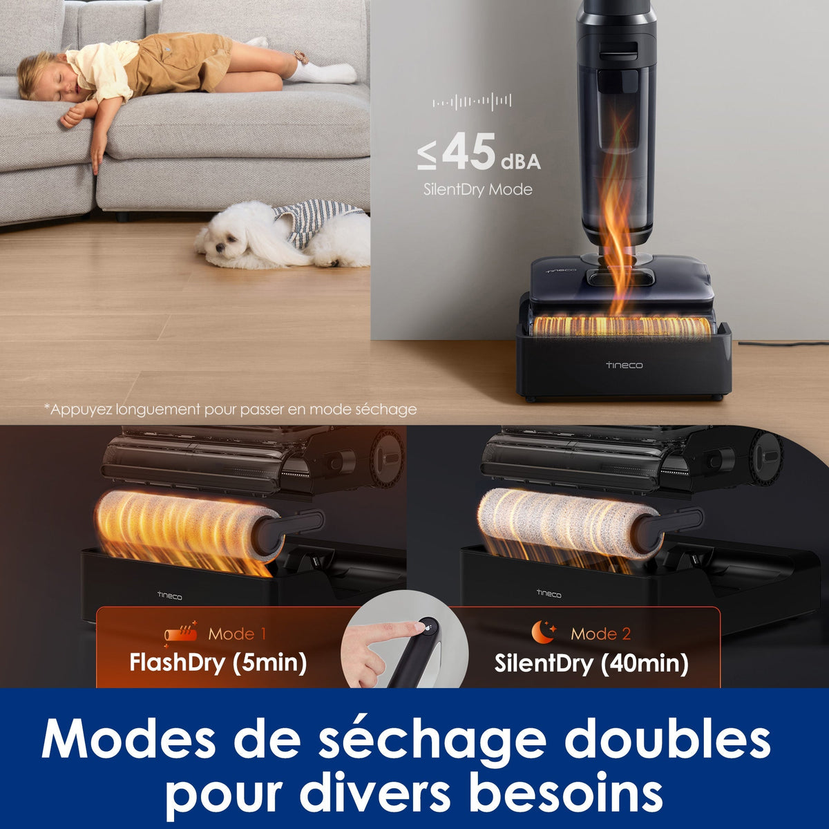Tineco FLOOR ONE S7 Stretch Steam Aspirateur-balai Vapeur sans fil Tout-en-Un