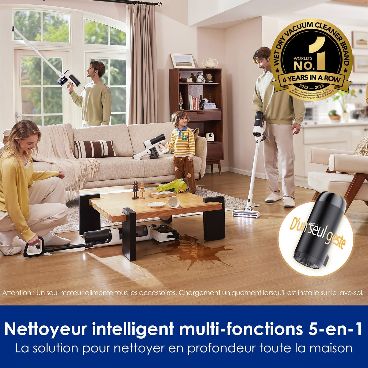 Tineco Floor ONE Switch S6 Stretch Aspirateur Laveur Sec Et Humide